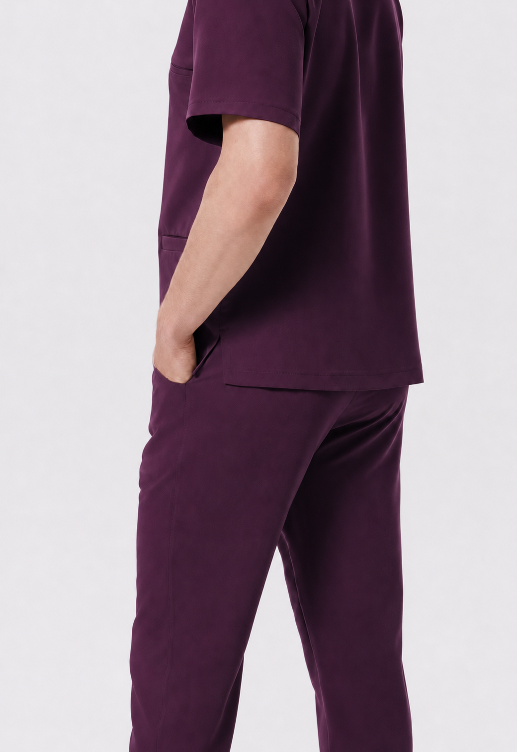 Herren Jogger-Hose Leo, Farbe aubergine, Seite
