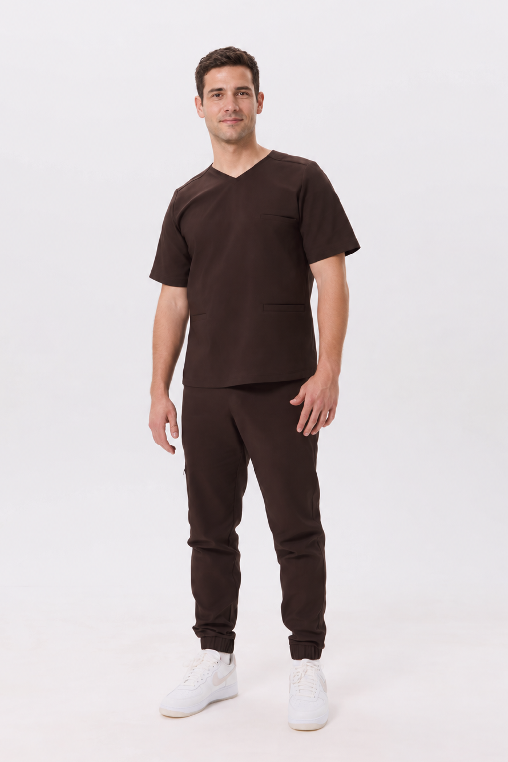 Herren Jogger-Hose Theo, Farbe zartbitter, vorne