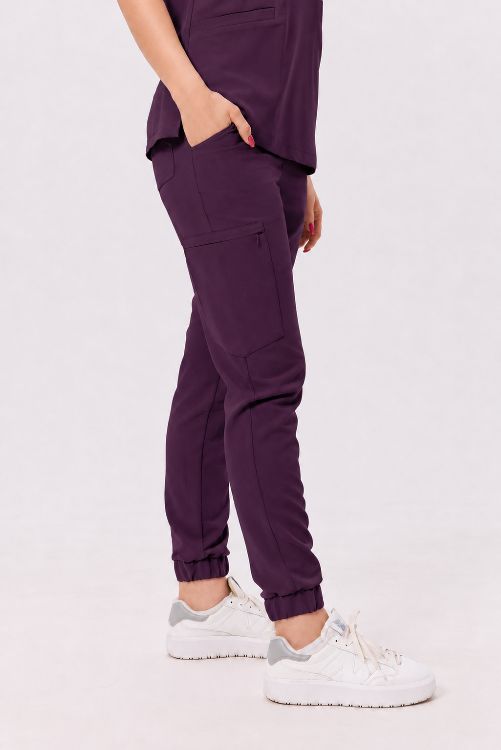 Damen Jogger-Hose Luna, Farbe aubergine, Seite