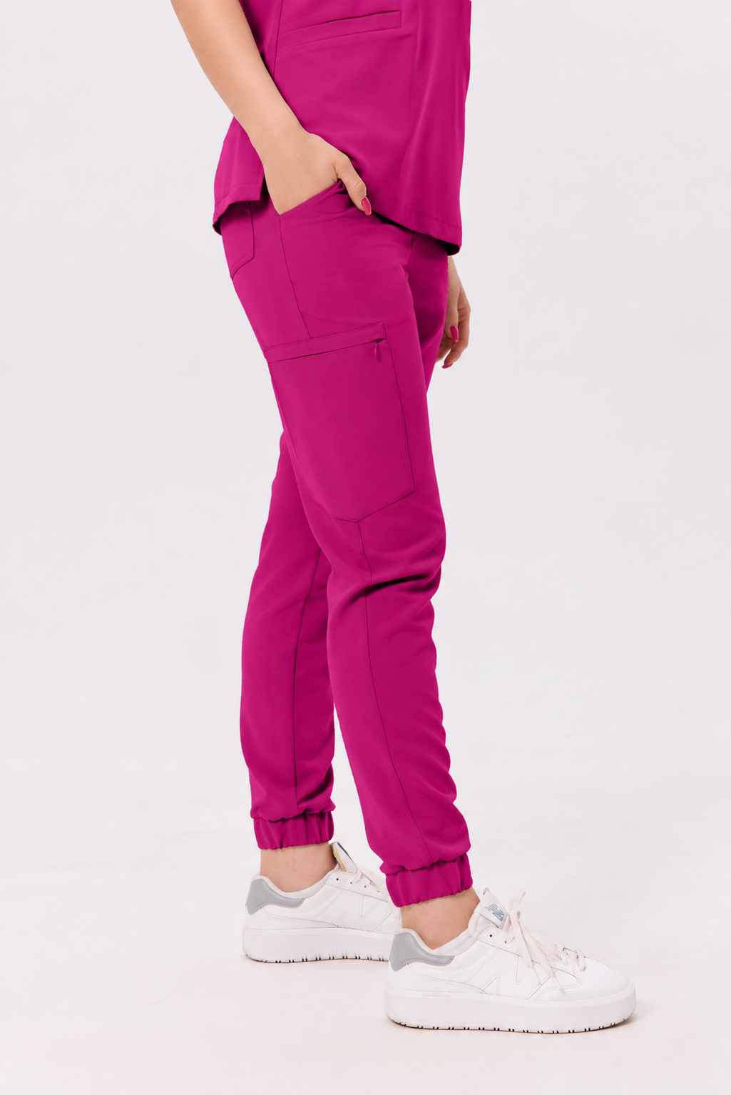 Damen Jogger-Hose Luna, Farbe amarant, Seite