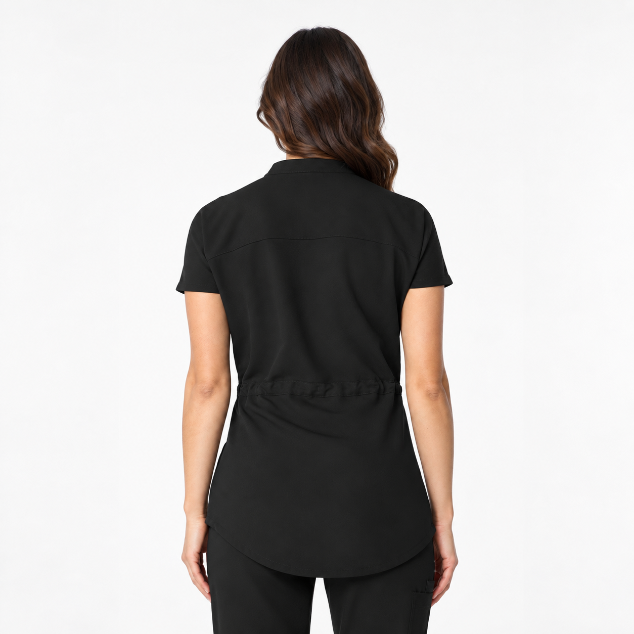 Damen Kasack mit Stehkragen Zoja, Farbe schwarz, hinten