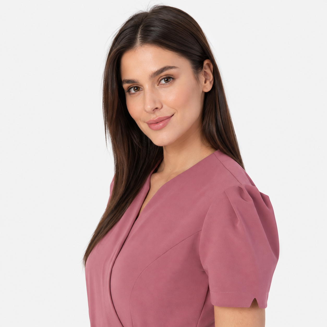 Damen Wickeltunika Cleo, Farbe altrosa, Foto