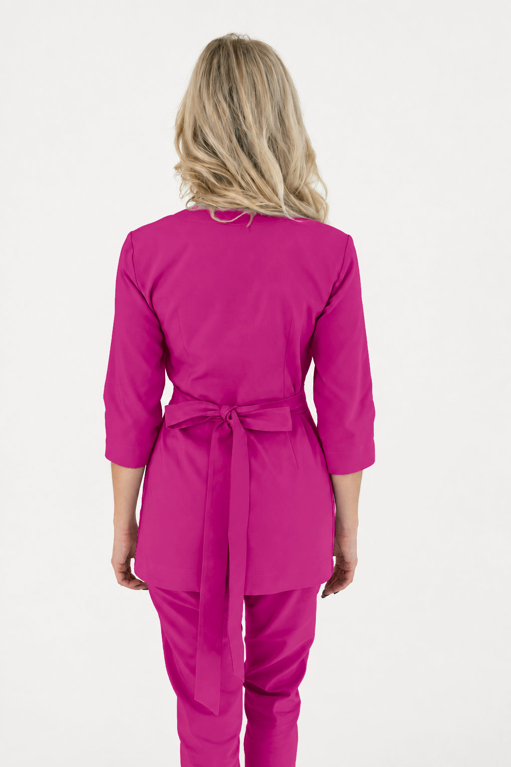 Damen Wickeltunika Ana, Farbe amarant, hinten